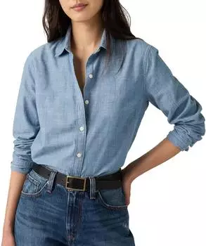 Levi's Carlile Classic Poplin Shirt Hemdbluse mit Button-Down-Kragen (56573357) why hello