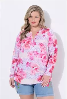 Mia Moda Bluse Regular Fit Langarm (851535) flieder