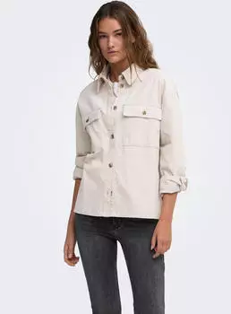 Only ONLMOXIE L/S Cord Slit Shacket Oversize (50853259) pumice stone