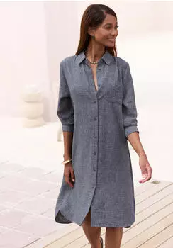 Buffalo Long blouse melange look (35067932) anthrazit meliert