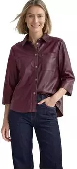 Street One 3/4-Arm Hemdbluse im Leder-Look (A34694717820)