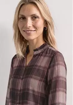 Street One Langarm Chiffon-Bluse mit Split Neck (A34694237870)