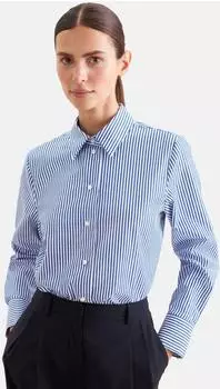 Seidensticker Hemdbluse aus Baumwollsatin Blau (60.853134-0015- )