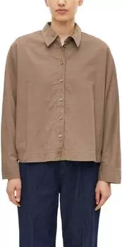s.Oliver Feincord-Bluse mit Fledermausärmeln im Relaxed Fit braun 2181021.9625.