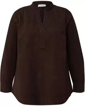 s.Oliver Feincord-Bluse mit Stehkragen braun 2186543.8944.
