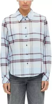 s.Oliver Leichte Karo-Bluse im Relaxed Fit blau|mehrfarbig 2182854.50N0.