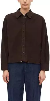 s.Oliver Feincord-Bluse mit Fledermausärmeln im Relaxed Fit braun 2181021.8944.