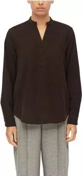 s.Oliver Feincord-Bluse mit Stehkragen braun 2184936.8944.