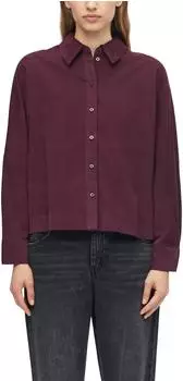 s.Oliver Feincord-Bluse mit Fledermausärmeln im Relaxed Fit rot 2181021.4919.