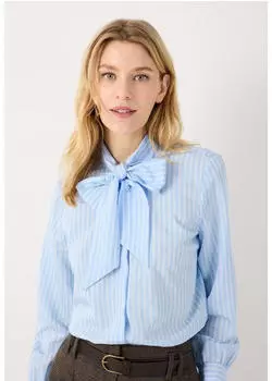 More & More Hemdbluse mit Knopfleiste (61092008) skyblue/white