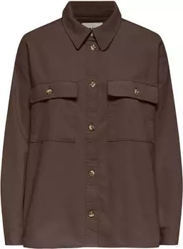 Only ONLMOXIE L/S Cord Slit Shacket Oversize (15325090) chocolate braun