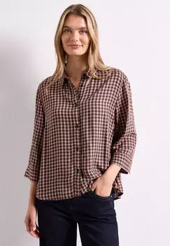 Street One Karobluse aus softer Viskose mit Rundhals und Rüschen langer Arm (A34697137937) warm blush