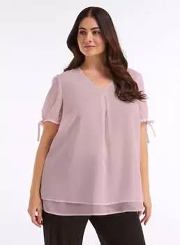 Sheego Tunika mit Broderie Anglaise ros&eacute;