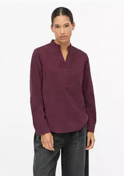 s.Oliver Feincord-Bluse mit Stehkragen (2184936) bordeaux