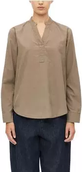 s.Oliver Feincord-Bluse mit Stehkragen braun 2184936.9625.