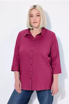 Ulla Popken Bubble-Tunika mit Herzausschnitt und Biesen (66234951) magnolienrot