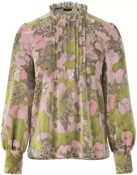 Joop! Schluppenbluse aus Satin (30103261) hellgr&uuml;n/rosa/wei&szlig;