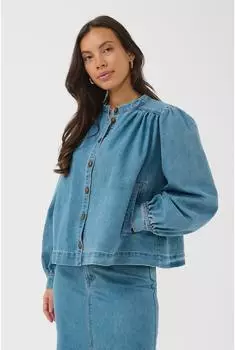 Saint Tropez LiekeSZ Langarmhemd (10739040) medium blau denim