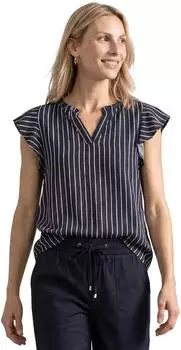 Street One LTD QR Splitneck Blousetop Chiffon Bluse (CCA3468122791542) darkest blue
