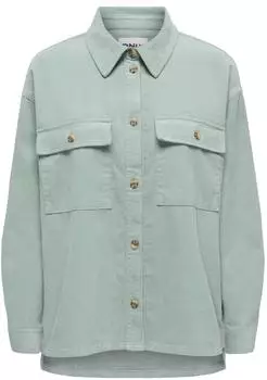 Only ONLMOXIE L/S CORD SLIT SHACKET Oversize Hemdbluse (15325090) grün milieu/mint