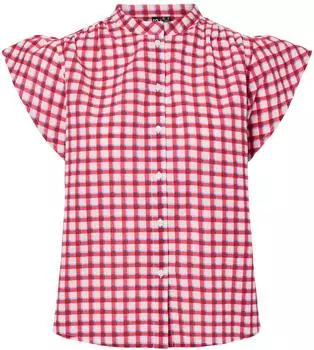 Pieces Pcjavier SS Check Shirt WVN FC (17163486) fruit dove