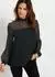 bonprix Shirtbluse figurumspielende Passform (95411095) schwarz/metallic gold