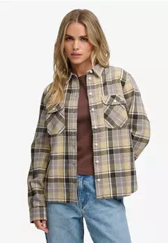 Superdry Check Flannel Boyfriend Langarmhemd Relaxed Fit (W4010596A-L9X-8) eden check brown