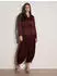 Apricot Weiches Satin-Hemdbluse mit Knopfleiste (73360463) burgundy