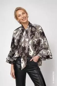 Monari Bluse (809805) schwarz gemustert