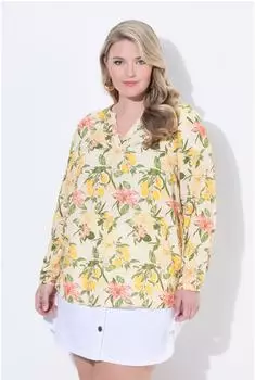 Mia Moda Bluse Regular Fit Langarm (851535) gelb