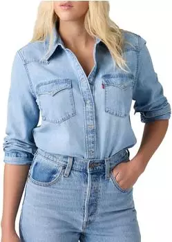 Levi's Heritage Western Denim Shirt mit Button-Down-Kragen (7WT0005) hellblau