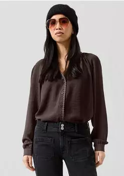 s.Oliver Viskosebluse mit Turn-up-Funktion (2140749) braun
