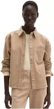 Marc O'Polo Long Sleeve Blouse with Ribbed Texture (41859841) burnt coffee