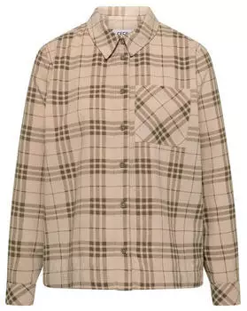 Cecil Cordbluse Regular Fit cappuccino/dunkelbraun