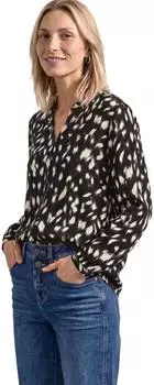 Street One Langarm Tunika mit Split Neck und Reh-Print (A34700630001)