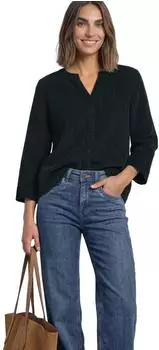 Street One 3/4-Arm Bluse aus Cord mit Split Neck (A34700518101)
