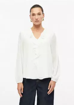 s.Oliver Cr&ecirc;pe-Bluse mit Volants creme 2183124.0200.