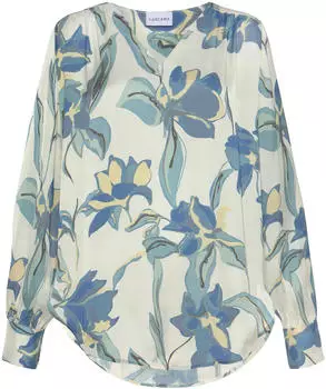 Lascana Satinbluse mit Blumendruck, figurumspielend (42843638) creme bedruckt