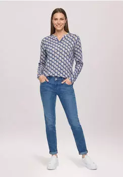 Betty Barclay Kurzarmshirt mit Print (11780055) blau/beige