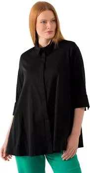 Ulla Popken Bluse Oversized (813321) schwarz