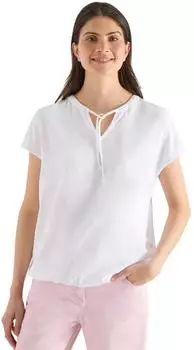 Cecil Kurzarmbluse mit Strukturmix (B34626) white