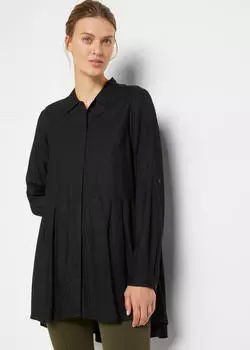 bonprix Longbluse mit Vokuhila-Form (96646895) schwarz