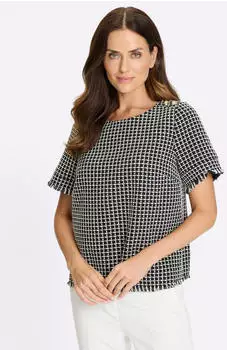 Heine Bluse (83518339) marine/ecru