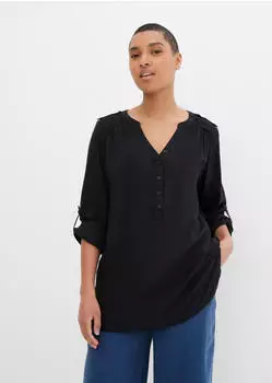 bonprix Tunikabluse aus Viskose-Mix (91547695) schwarz