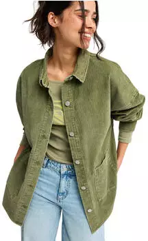 Roxy Kick Back Washed Cord Hemdjacke (84655733) winter moss