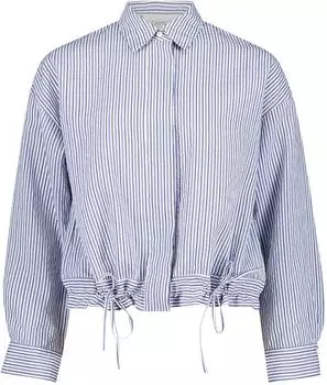 Cartoon Klassische Bluse mit Raffung (81647207) blau/weiß