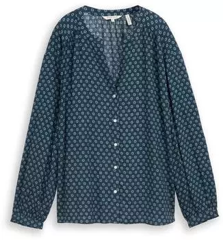 Tom Tailor Loose Fit Bluse mit Muster (1047584) blau