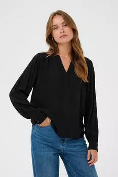 Kaffe KAemilia Langarmbluse (62084316) schwarz deep
