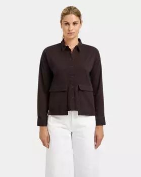Smith&Soul Hemdbluse mit Pattentaschen (SAS0961003000002) dunkelbraun