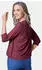 GOLDNER Chiffon-Shirt mit 3/4-Arm Rundhals Kurzbluse (10291001) bordeaux